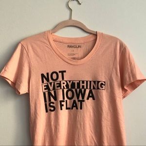 Raygun Orange Iowa T-Shirt, Size M